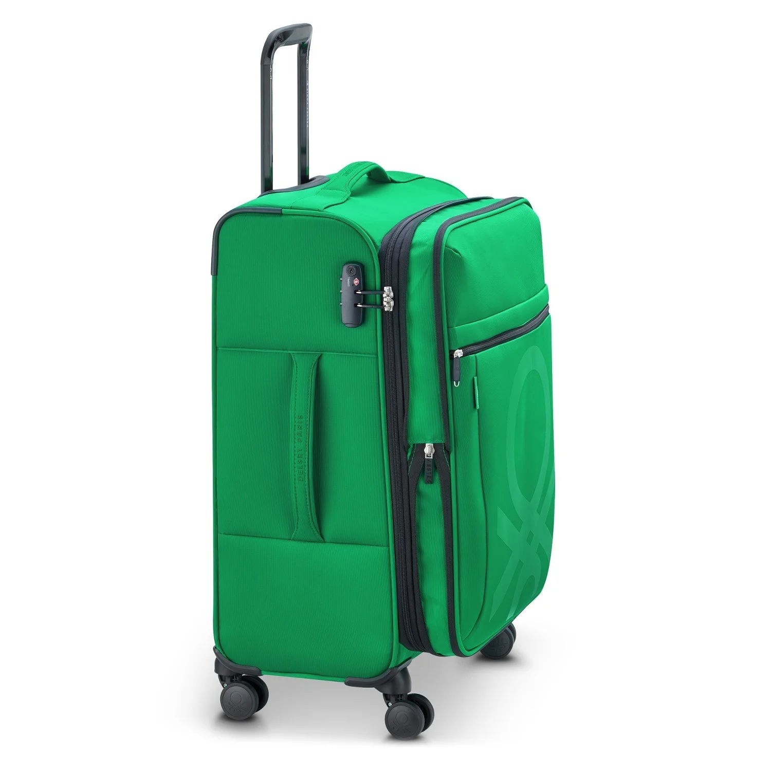 Delsey Paris x United Colors of Benetton Color Block ensemble de valises souples à 4 roues 3 pcs VERT