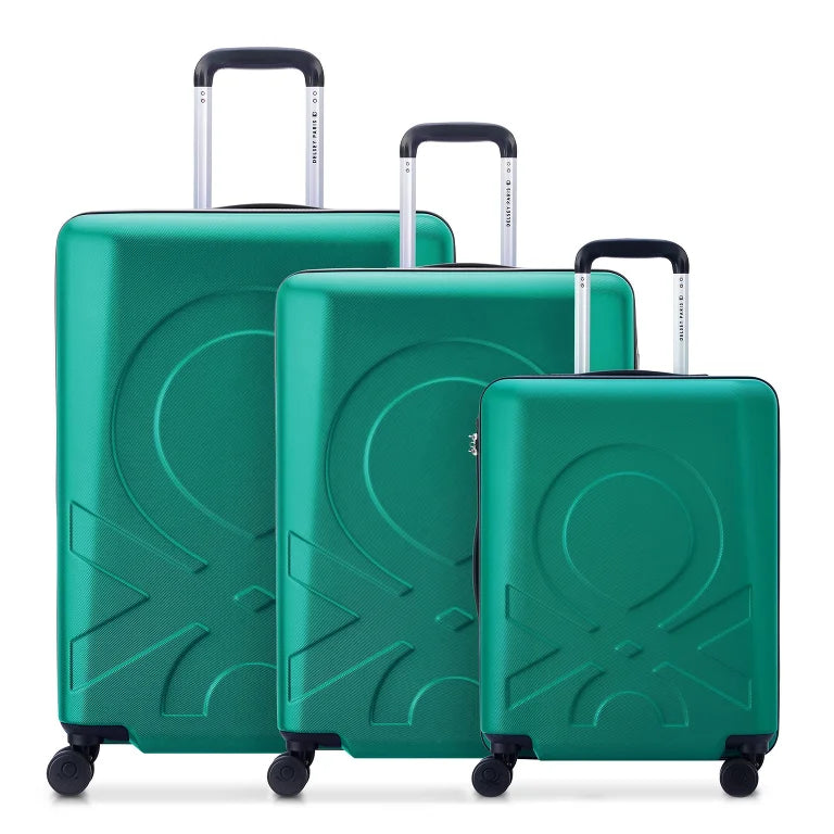 Delsey Paris x United Colors of Benetton Fabrica Ensemble de valises à 4 roulettes 3 pcs VERT